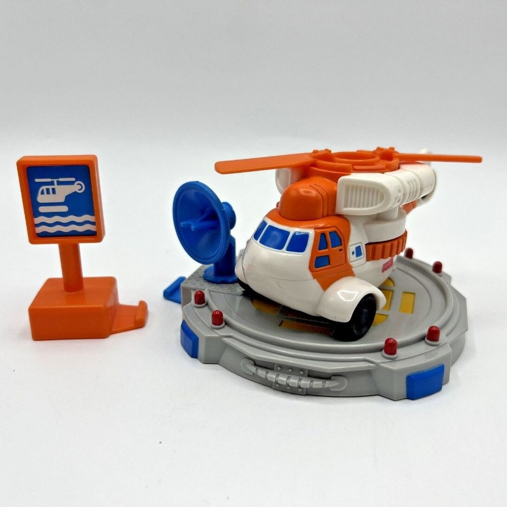 Fisher Price GeoTrax Coastal Rescue Chopper Helicopter Set Train Accessory